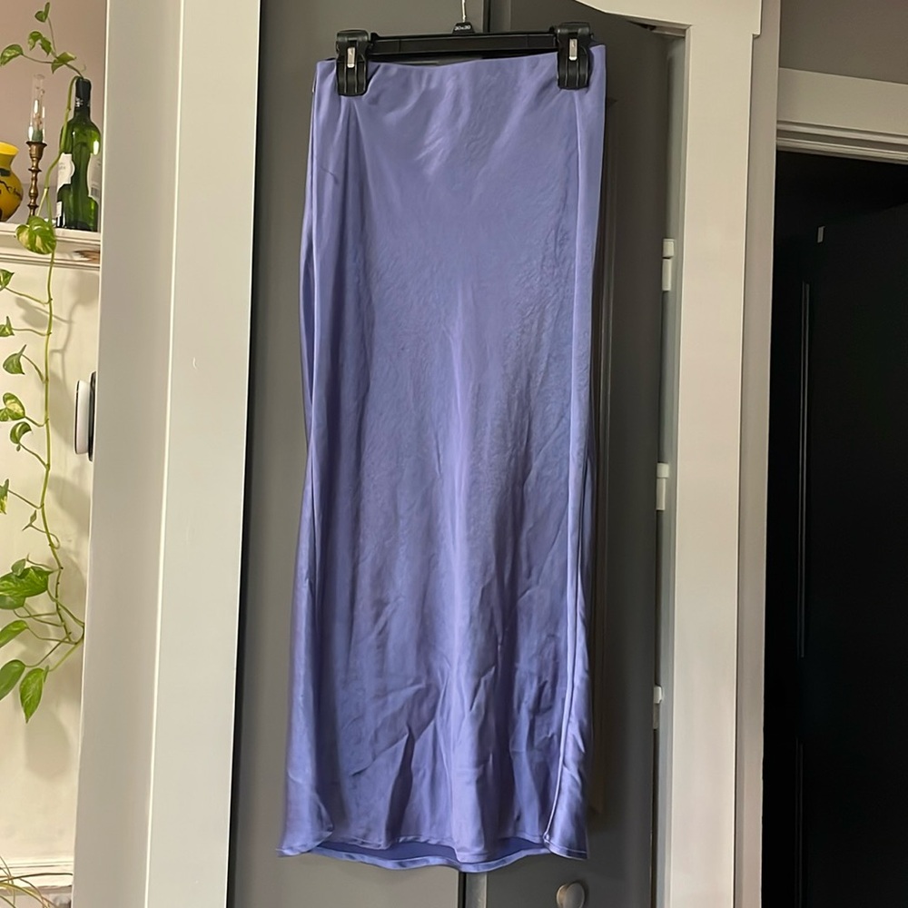 Satin maxi skirt